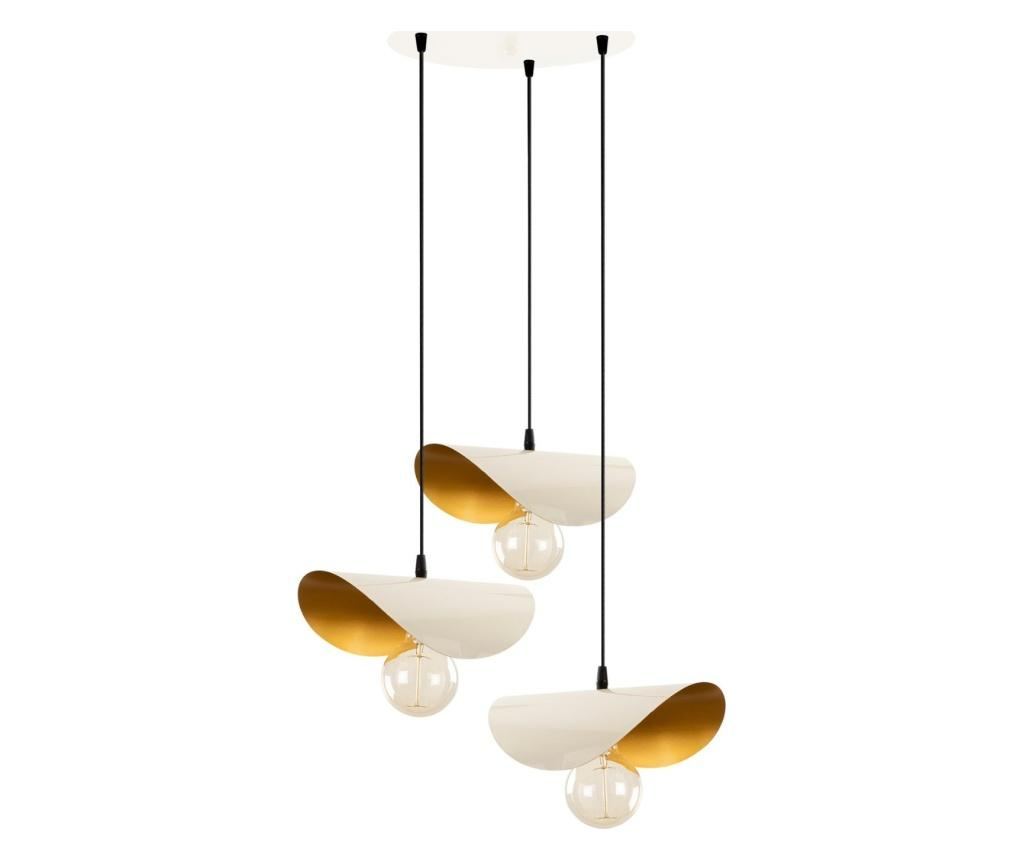 Stropna svjetiljka Sivani Three White Gold Round - 2