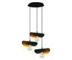 Lustra Alby, Sivani Three Black Gold Round, metal, max. 100 W, E27, negru/galben auriu, 45x45x106 cm