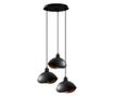 Stropna svjetiljka Sivani Three Black Round