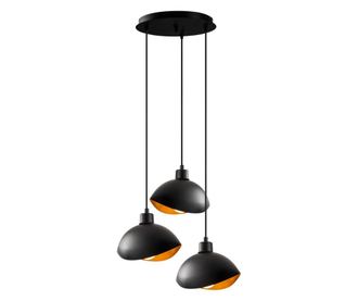 Stropna svjetiljka Sivani Three Black Round