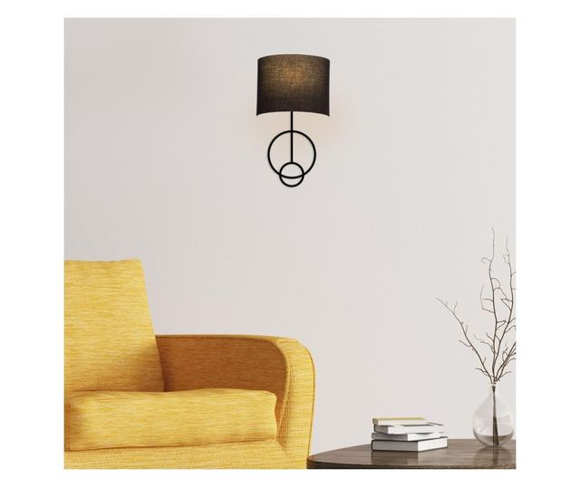 Aplica de perete Asaf One Black