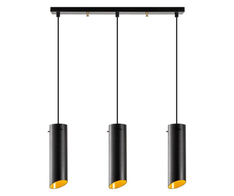Stropna svjetiljka Sivani Three Black Yellow