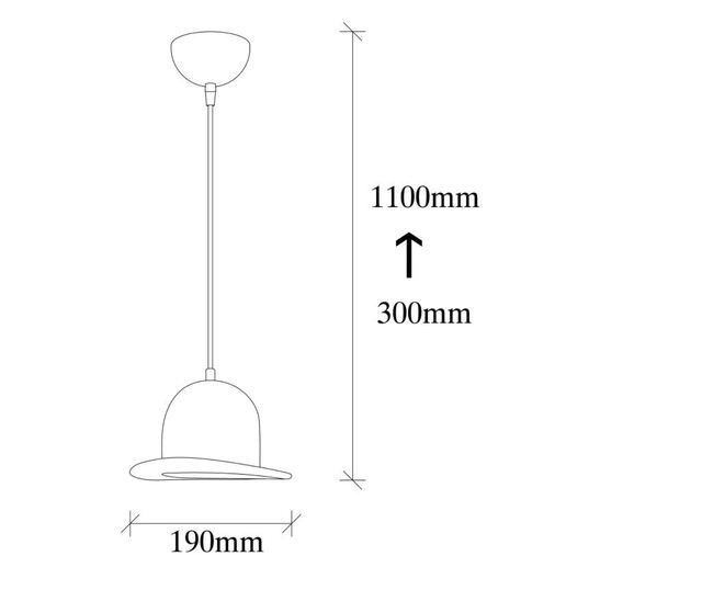 Lustra Noor, Fötr Sivani One Black Round, metal, max. 100 W, E27, negru, 19x19x110 cm