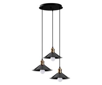 Stropna svjetiljka Berceste Three Black Round