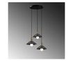 Stropna svjetiljka Berceste Three Black Round