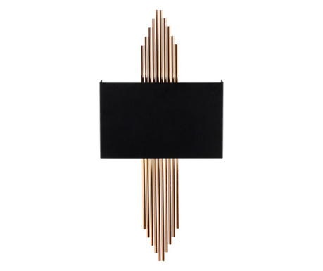 Aplica de perete Opviq, Ursula One Black Copper, metal, max. 100 W, E27, negru/aramiu, 75x10x22 cm