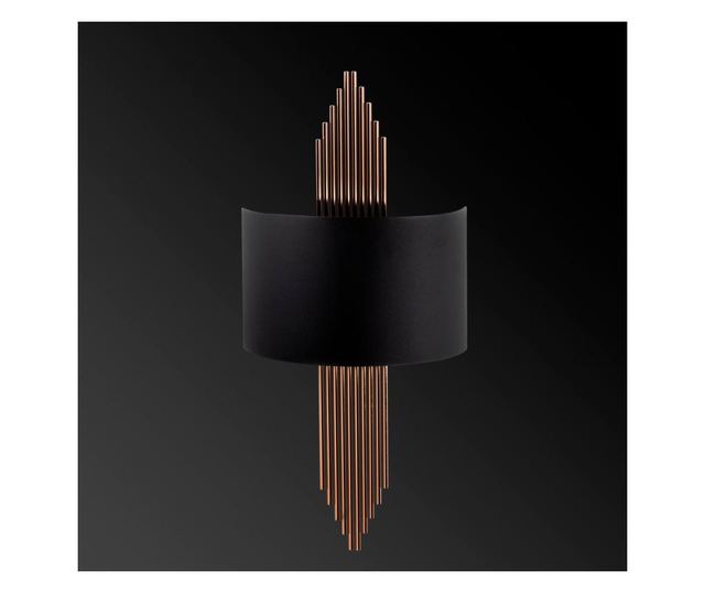 Aplica de perete Ursula One Black Copper