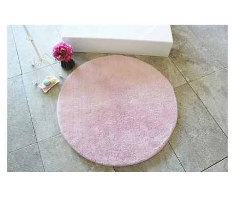 Covoras de baie Chilai Home, Colors of  Light Pink, fibre acrilice antibacteriene, 90 cm, roz deschis