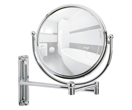Oglinda cosmetica de perete Wenko, otel, 33x23x29 cm, crom
