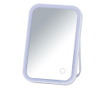 Oglinda cosmetica cu LED Wenko, plastic, 15x4x22 cm, alb