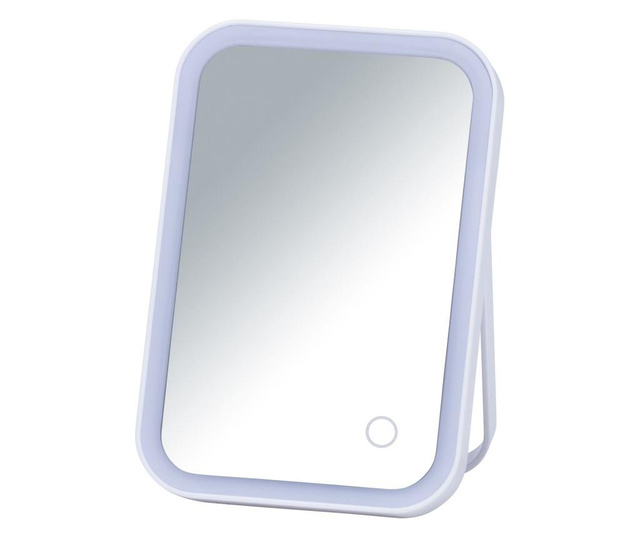 Oglinda cosmetica cu LED Wenko, plastic, 15x4x22 cm
