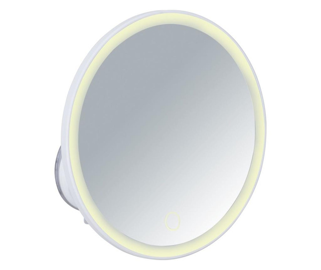 Oglinda cosmetica de perete cu LED Wenko, plastic, 19x11x19 cm