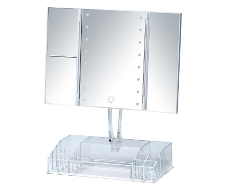 Oglinda cosmetica Wenko, plastic, 35x17x39 cm, alb