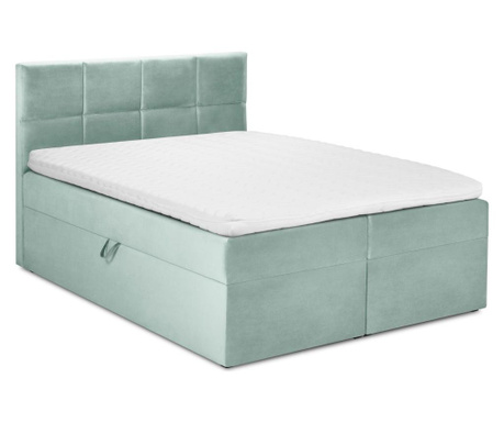 Čalúnená posteľ s úložným priestorom Mimicry Mint