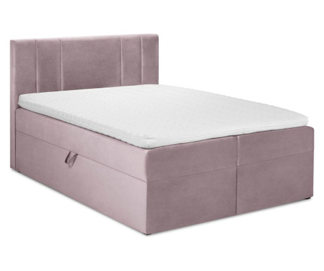 Čalúnená posteľ s úložným priestorom Afra Pink