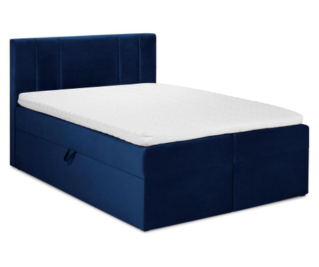 Čalúnená posteľ s úložným priestorom Afra Royal Blue