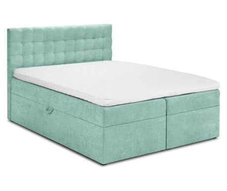 Čalúnená posteľ s úložným priestorom Jade Mint