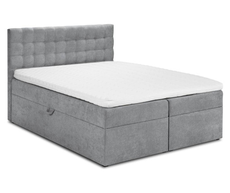 Čalúnená posteľ s úložným priestorom Jade Grey