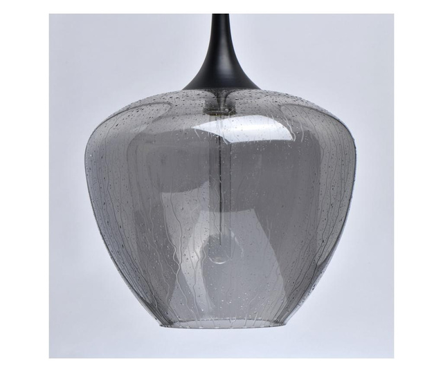 Lustra Contemporary Lighting, Bremen, sticla, Incandescent, max. 40 W, E27, negru/gri argintiu, 35x35x265 cm