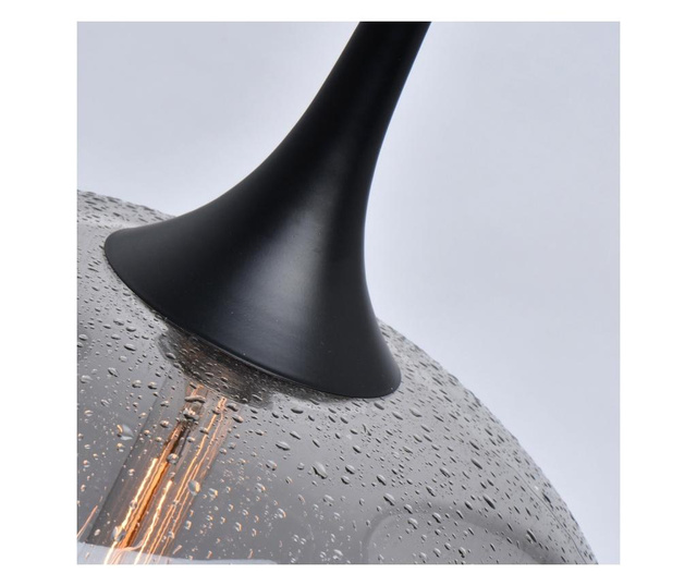 Lustra Contemporary Lighting, Bremen, sticla, Incandescent, max. 40 W, E27, negru/gri argintiu, 35x35x265 cm