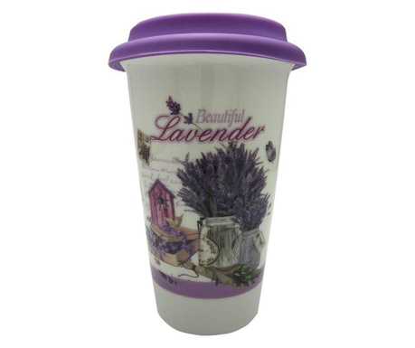 Чаша със силиконова капачка Lavender