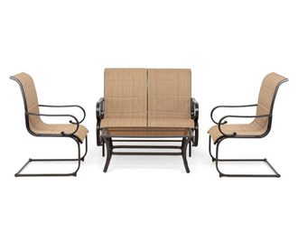 2 fotelje za vanjski prostor, ljuljajuća sofa i stolić za kavu Tribeca