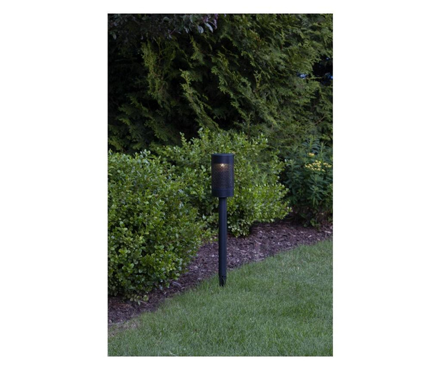 Lampa solara cu LED Best Season, Blace, inox, negru, 9x9x46 cm