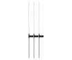 Set 3 lampi solare cu LED Best Season, Gardenstick Flexy, 3 pcs, metal, negru, 6x4x80 cm