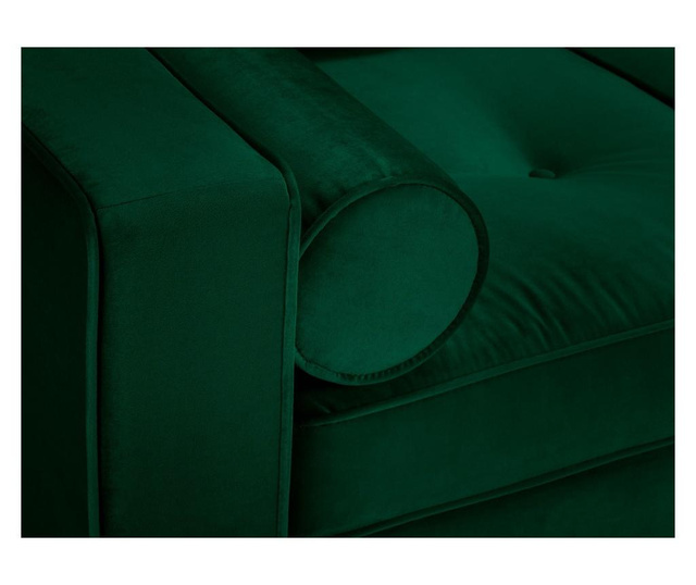 Palais Velvet Bottle Green and Gold Háromszemélyes kihúzható kanapé