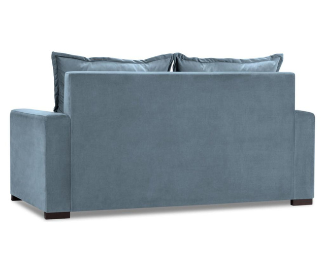 Mezzo Velvet Light Blue and Black Kétszemélyes kihúzható kanapé