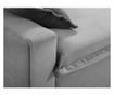 Mezzo Velvet Grey and Black Háromszemélyes kihúzható kanapé