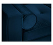 Palais Velvet Royal Blue and Black Chrome Háromszemélyes kihúzható kanapé