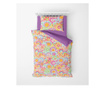 Lenjerie de pat pentru copii Oyo Home, Catharanthus, bumbac, multicolor