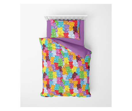 Lenjerie de pat pentru copii Oyo Home, Carnation, bumbac, multicolor