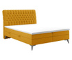 Krevet s madracem i uzglavljem Madison Mustard Yellow 140x200 cm