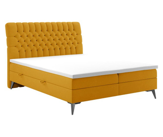 Krevet s madracem i uzglavljem Madison Mustard Yellow 140x200 cm