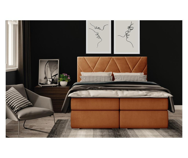 Легло с матрак и табла Opulance 
Orange 140x200 cm