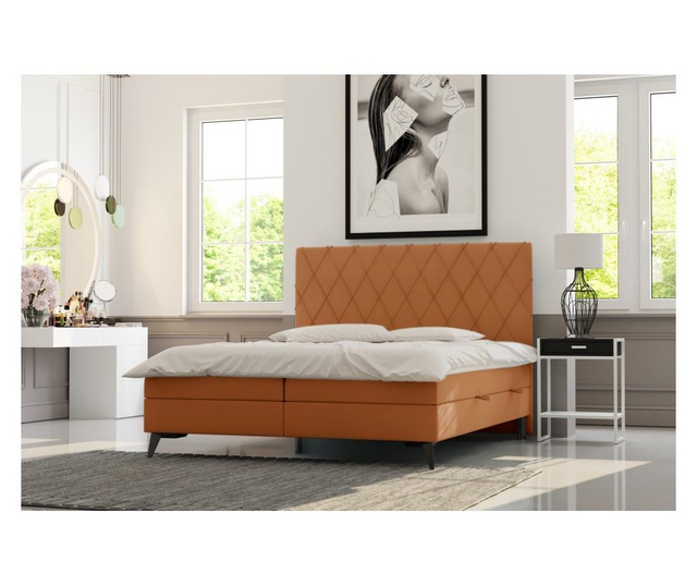 Postelja z ležiščem in vzglavjem Fusion 
Orange 140x200 cm