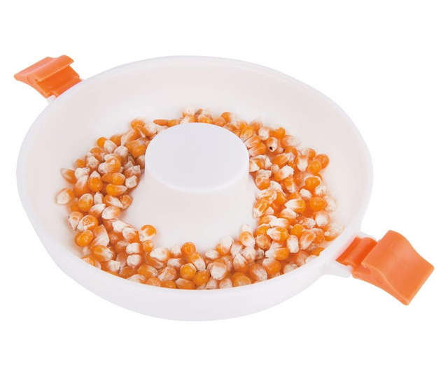 Aparat microunde pentru popcorn Excelsa, TPX, alb/portocaliu