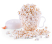 Aparat microunde pentru popcorn Excelsa, TPX, alb/portocaliu