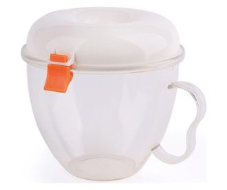 Aparat microunde pentru popcorn Excelsa, TPX, alb/portocaliu