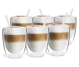 Set 6 čaše i 6 slamki