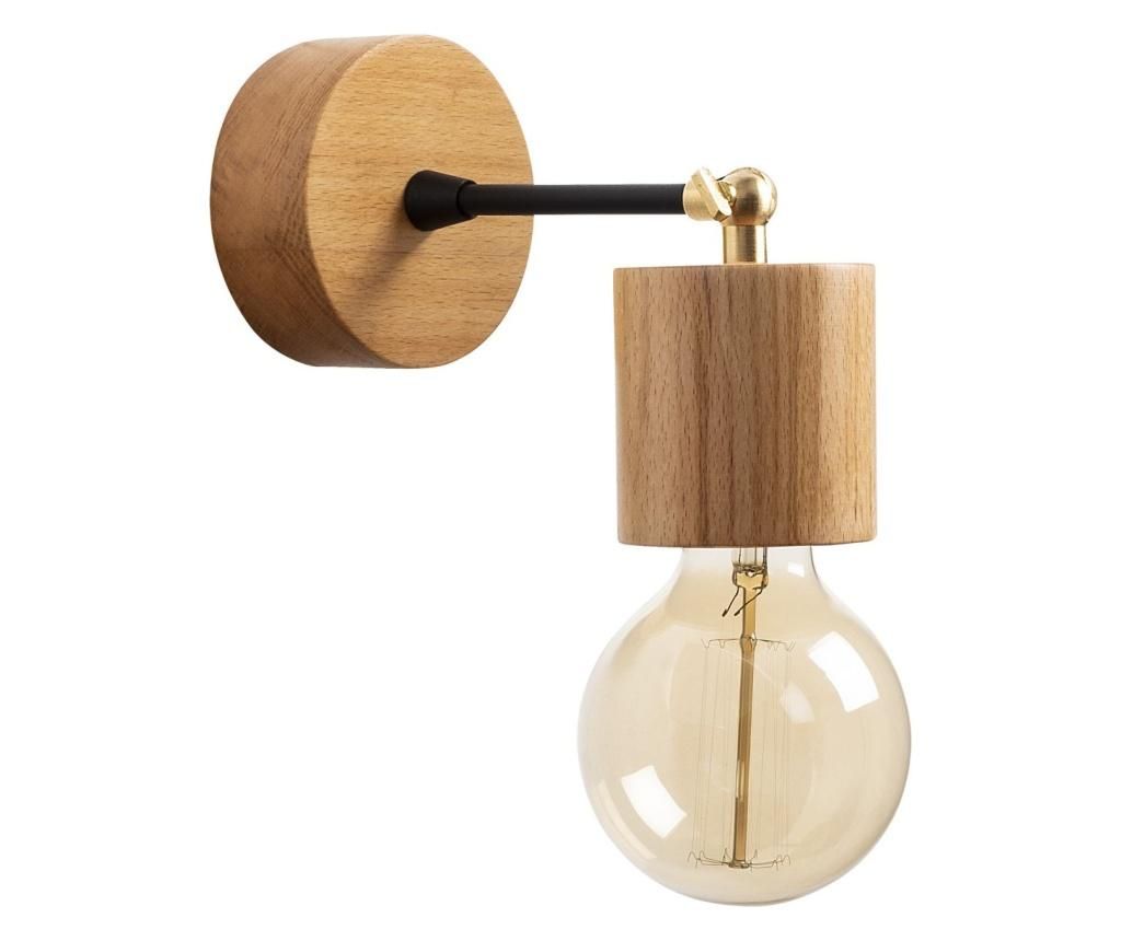 Aplica de perete Noor, Telly, lemn, natur, 21x10x16 cm