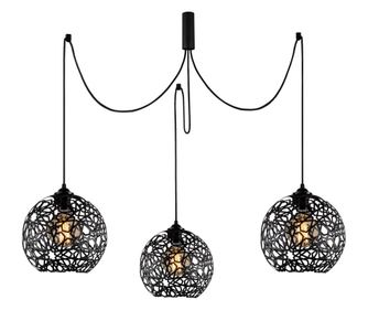 Stropna svetilka Fellini Three Black Round