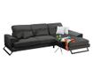 Coltar dreapta Artie, Frido, gri antracit, 92x308x100 cm