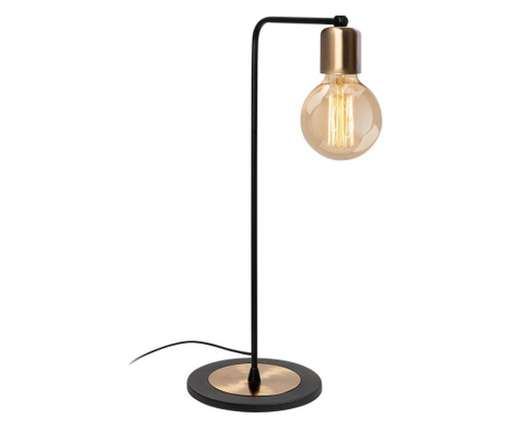 Lampa de masa Noor, Tapi, metal, negru/maro vintage, 22x17x52 cm