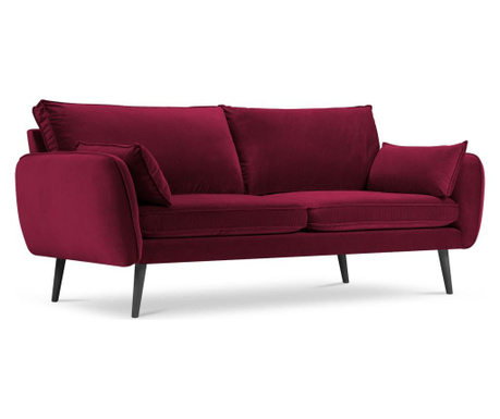 Lento Velvet Red Háromszemélyes kanapé
