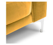 Coltar dreapta Kooko Home, Lyrique Velvet Yellow, galben, 248x160x90 cm
