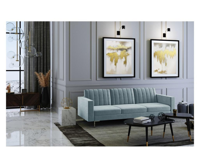 Linea Blue Grey Háromszemélyes kanapé