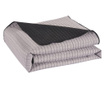 Cuvertura matlasata reversibila Decoking, Paul Black&Steel, microfibra, 240x260 cm, negru/otel